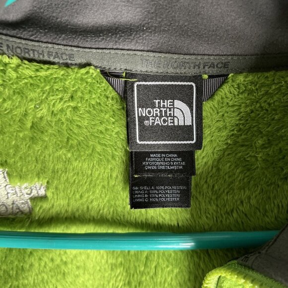 The North Face Jacket Womens Small Kelly Green Osito Full Zip Fleece Pocket Warm - Picture 8 of 13